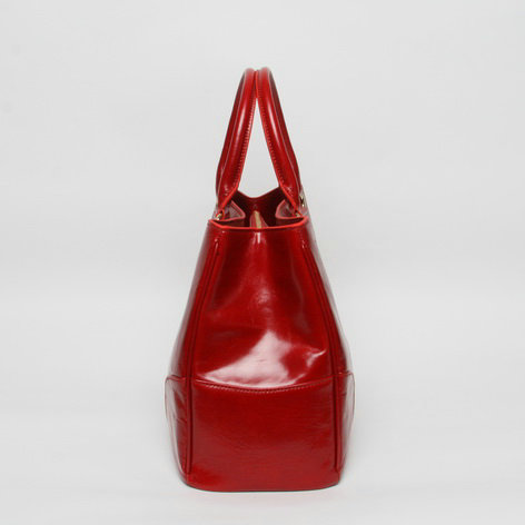 2014 Prada bright calfskin leather tote bag BN2533 red - Click Image to Close